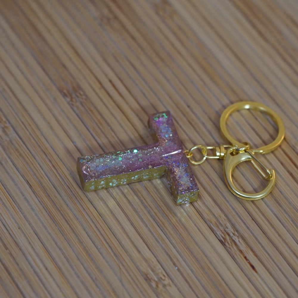 T initial Keyring Pink & Gold NEW - Picture 6 of 8